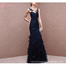 Alibaba Sexy Andar Comprimento Árabe Longo Preto Sereia Evening Dinner Dress